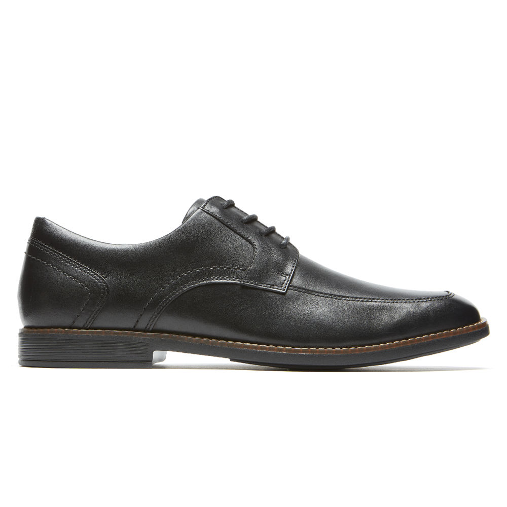 Rockport Singapore Mens Oxfords - Braylon Apron Toe Black - RS9072681